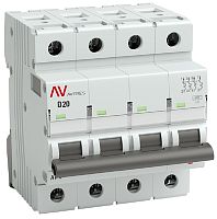 Выключатель автоматический EKF Averes AV-6 4п 20А D 6кА картинка